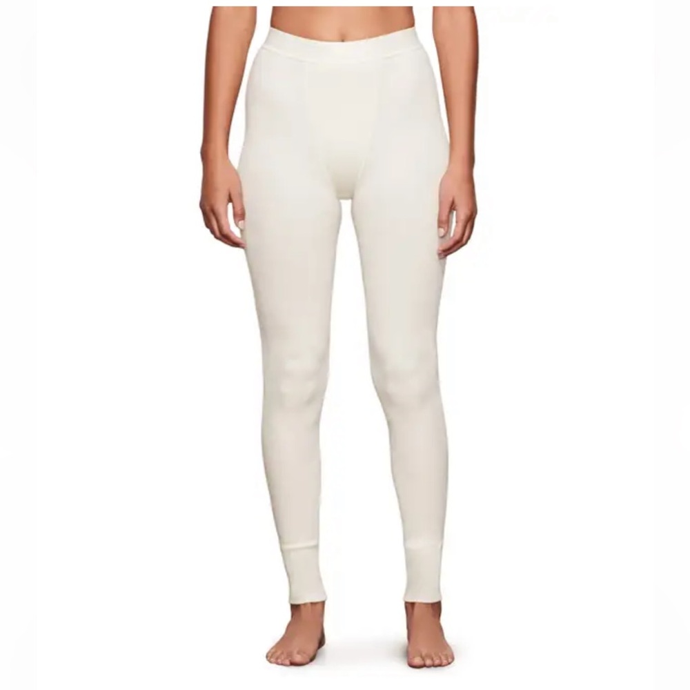 Skims High Rise Stretch Cotton Rib Leggings
